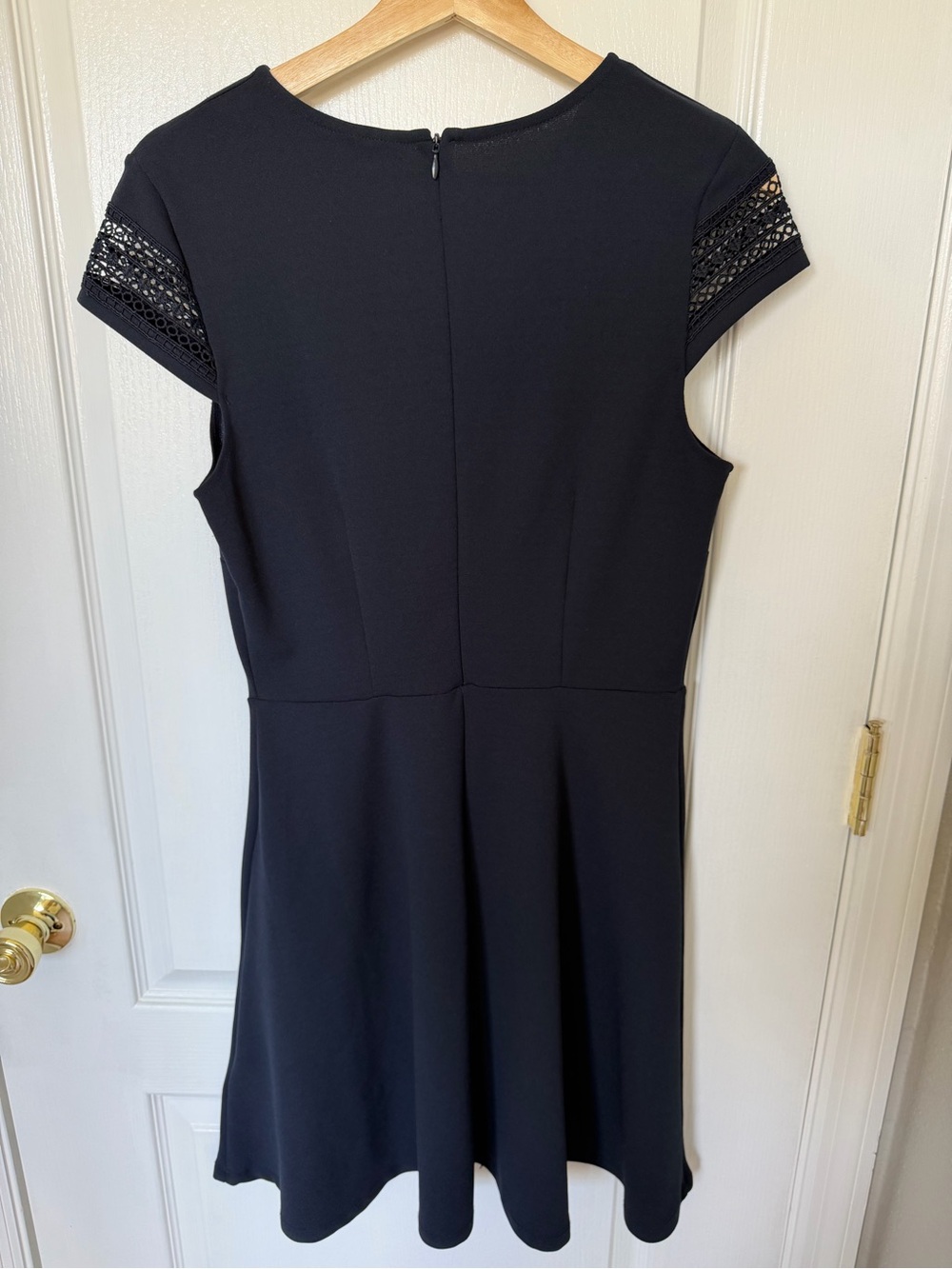 H&M Navy Lace-Yoke A-Line Mini Dress - Picture 5 of 8